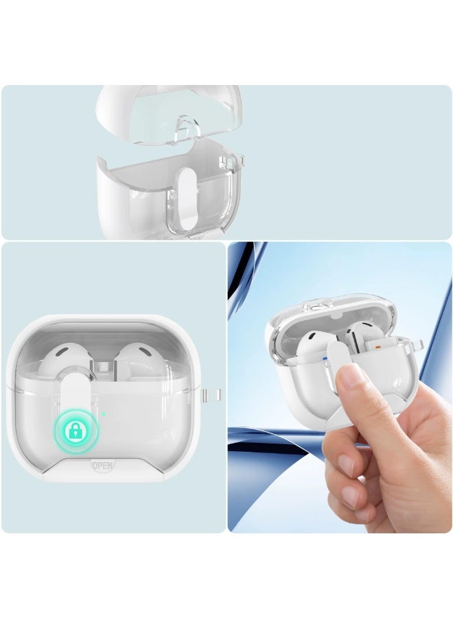 Fekra Compatible with Samsung Galaxy Buds 3 Pro/Buds 3 Case Full-Body Shockproof (Secure Lock) Galaxy Buds 3 & Galaxy Buds 3 Pro (2024) with Carabiner - Image 3